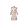 European and American classic lapel trench coat double-breasted + epaulettes decorative belt, crisp and elegant British style
