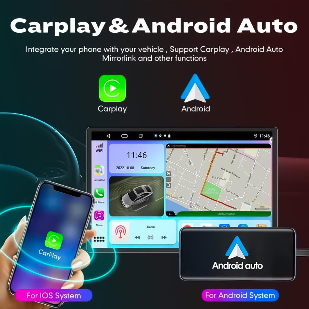 13" Inch 2 Din Car Android Radio Stereo Video Player GPS 2din Universal CarPlay Auto Multimedia Stereo 2 DIN For Style