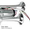 Super Loud Electric Speaker Car Air Horn Set 12V/24V For Motorcycle Boat Truck with Wires and Relay 110dB Hooter Dual Trumpets