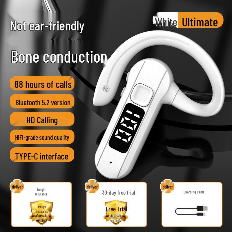 OWS Bluetooth Bone Conduction Wireless Open-Ear Noise-Cancelling Headphones for Running