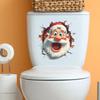 Creative Wall-breaking Santa Claus Bathroom Toilet Toilet Decorative Wall Stickers