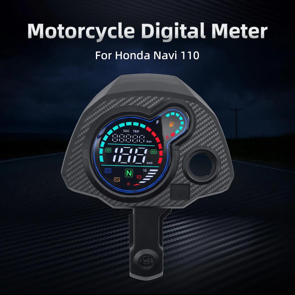 Tachometer Speedometer Digital Meter Motorcycle LCD Odometer TRIP ODO KMH Voltmeter Oil Level Gauge for Honda Navi