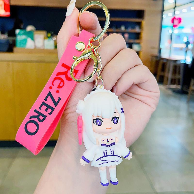 Anime Rem Decorative Keychain Adornments Perfect Cartoon Gift For All Ages