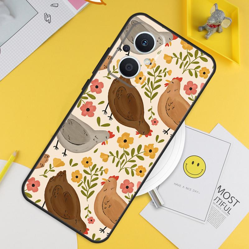 

Chicken Pattern For OPPO Reno 14F 13F 12F 11F 13 12 11 10 14 Pro 7 8 Lite 8T OPPO Find X5 X6 X8 X9 Pro Case OPPO Find X9