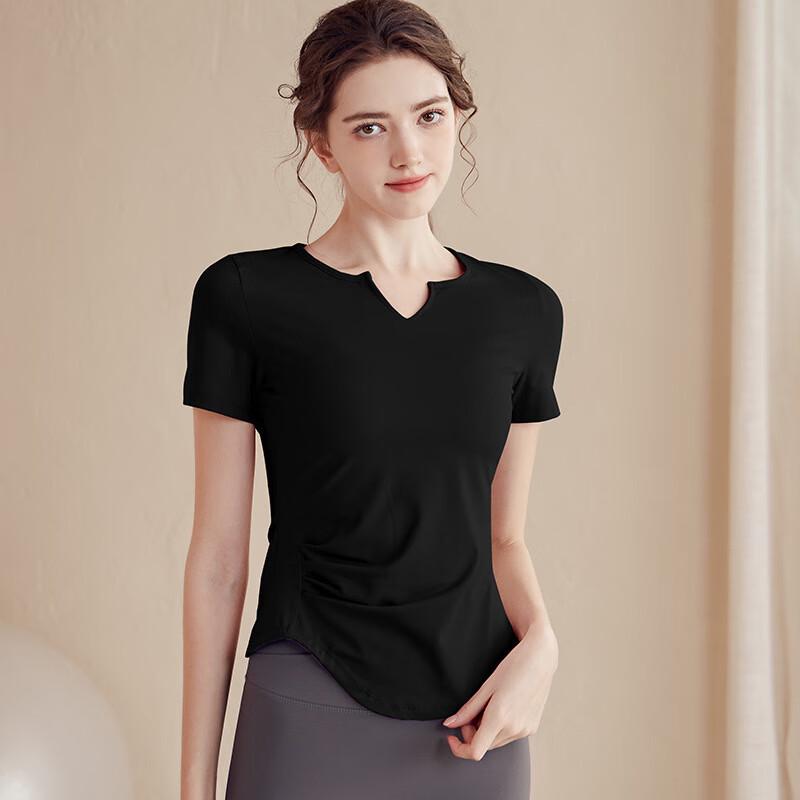 WEZHO Women s Slim Fit Yoga & Pilates Short Sleeve Top