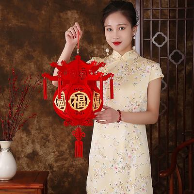 Traditionelle chinesische rote Laterne, chinesische Jahresdekoration, rote Laterne mit Quaste, chinesisches Frühlingsfest, Dekoration, Partyzubehör