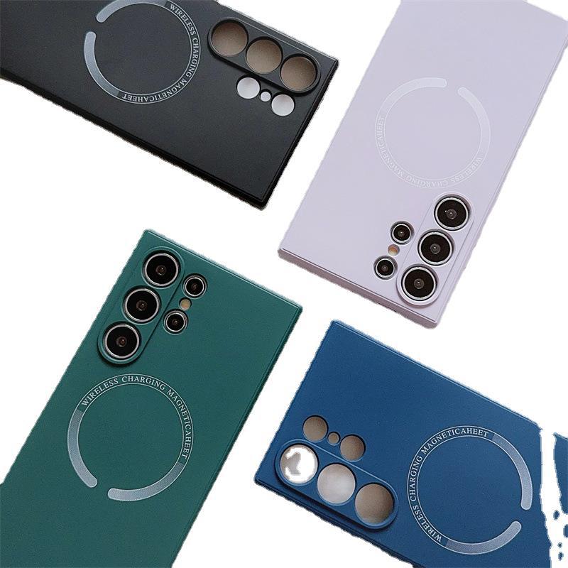 Applicable to Samsung S26Ultra Rubik's Cube liquid mobile phone case Magnetic suction S25Ultra matte A57 anti-drop protective case