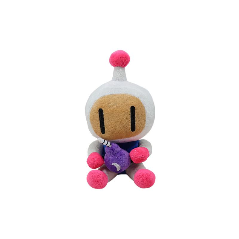26CM Creative Cartton Game Bomberman Plush Toy Soft Game Figure Plushie Room Decoration Fans Collection Toy Birthday Gifts