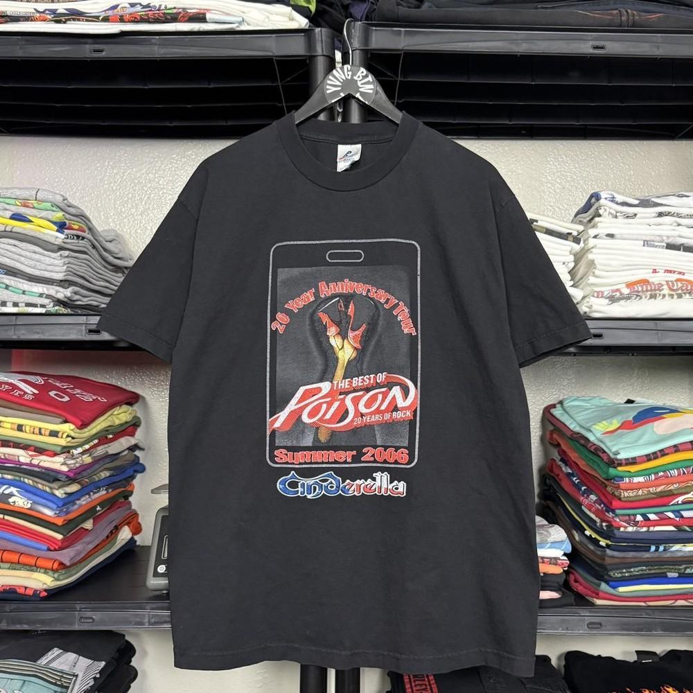 Vintage Poison Band Shirt, Poison Graphic Basic Black Unisex T shirt KH13548 Unisex T-Shirt XXXL