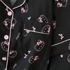 Korean Style Women's Summer Cartoon Pajama Set - Short Sleeve Cardigan with Shorts, Cloud Cotton Lapel