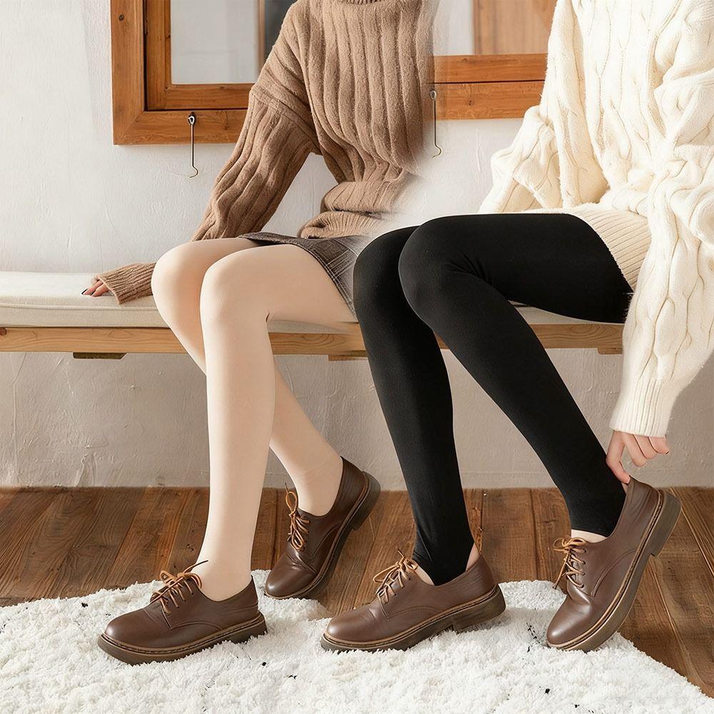 High Waist Winter Velvet Leggings Solid Color Thermal Leggings Fleece Lined Leggings  Autumn Winter