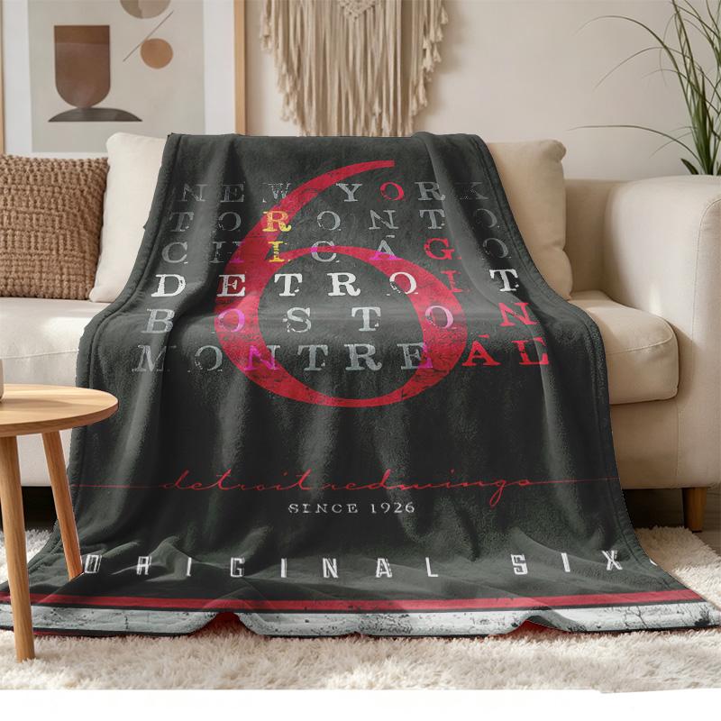 Detroit Red Wings Weiches und bequemes Flanell Geeignet für Sofas Wohnzimmer Outdoor-Camping Reisen und auch ein tolles Jubiläumsgeschenk