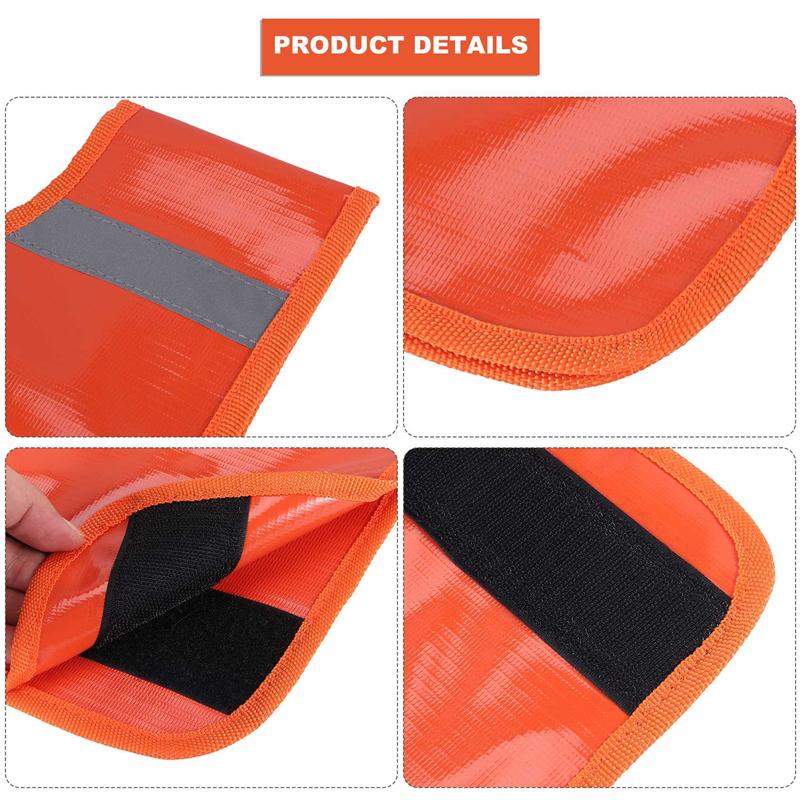 A96I-Plus+ Strong Durable PVC Winch Rope Damper Blanket With Pocket Waterproof Winch Cable Damper Blanket arancione