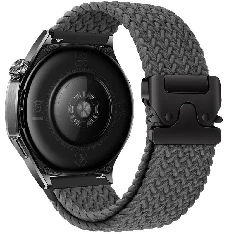 Braided Solo Loop Bracelet For Huawei Watch GT5/4/3Pro 46mm 4/3 Pro Huawei Ultimate Band For Amazfit Balance GTR 4/3/2 47mm