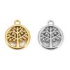 5pcs Never Fade PVD Stainless Steel Earrings Charms Lot Necklace Pendants Tree Charms for DIY Bracelet Findings Jewelry Making