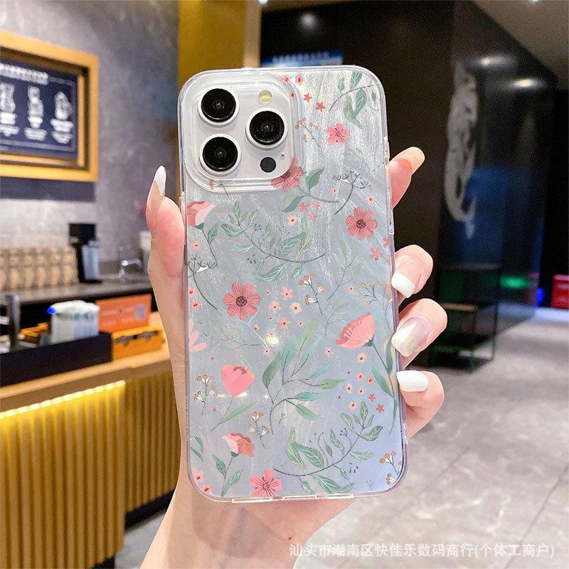 Premium Feather Flower for iPhone11/12/13/14/15/16promax Apple 17Pro Phone Case