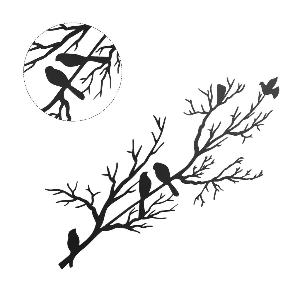 For Bedroom For Kitchen Home Wall Hanging Metal Bird Decoration 40x19.85cm 15.75x7.81 Inches Eye-catching Size