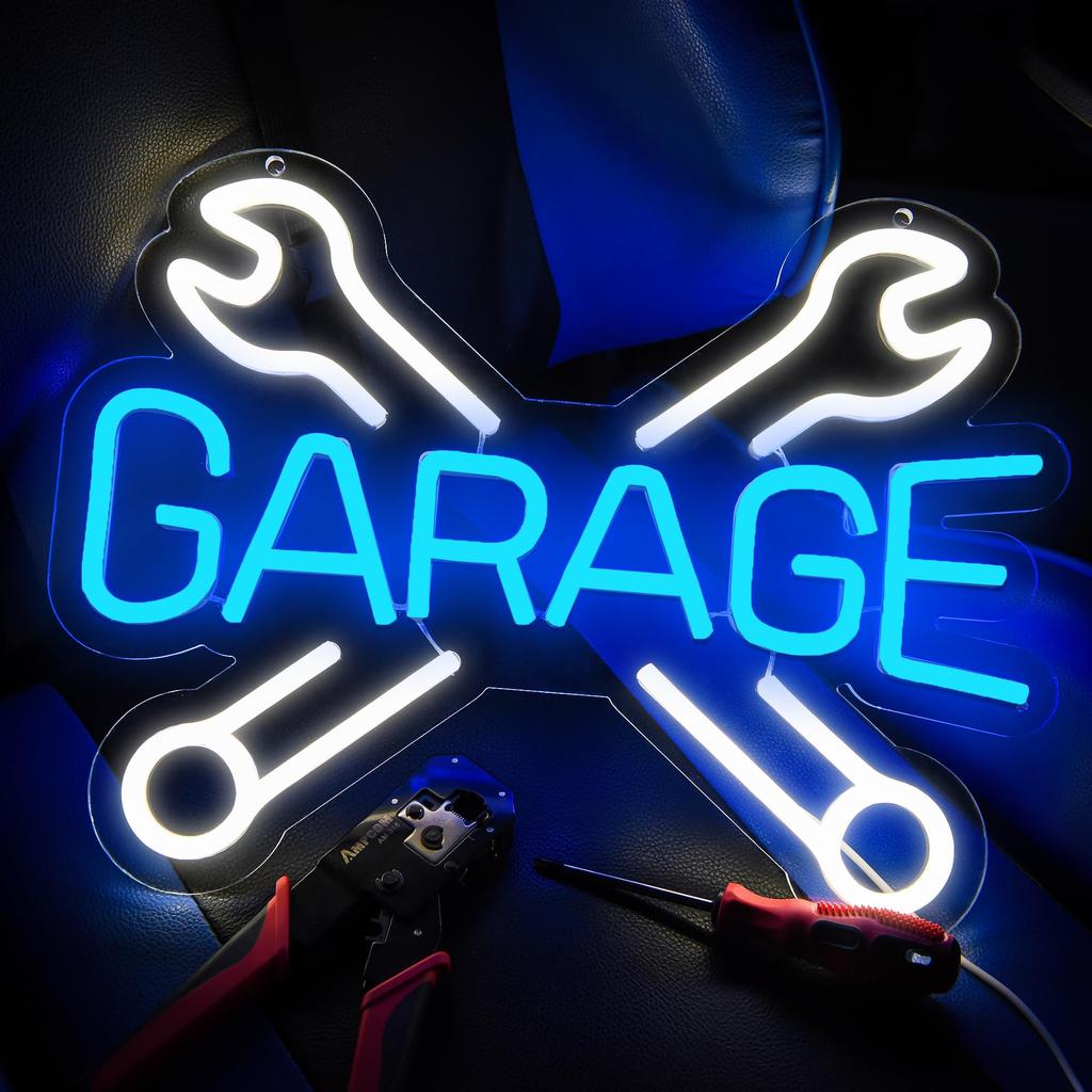 Check Engine Light Neon Signs for Wall Decor,LED Garage Neon Lights Sign for Dad Gifts,Man Cave Auto Repair Workshop Party Decor