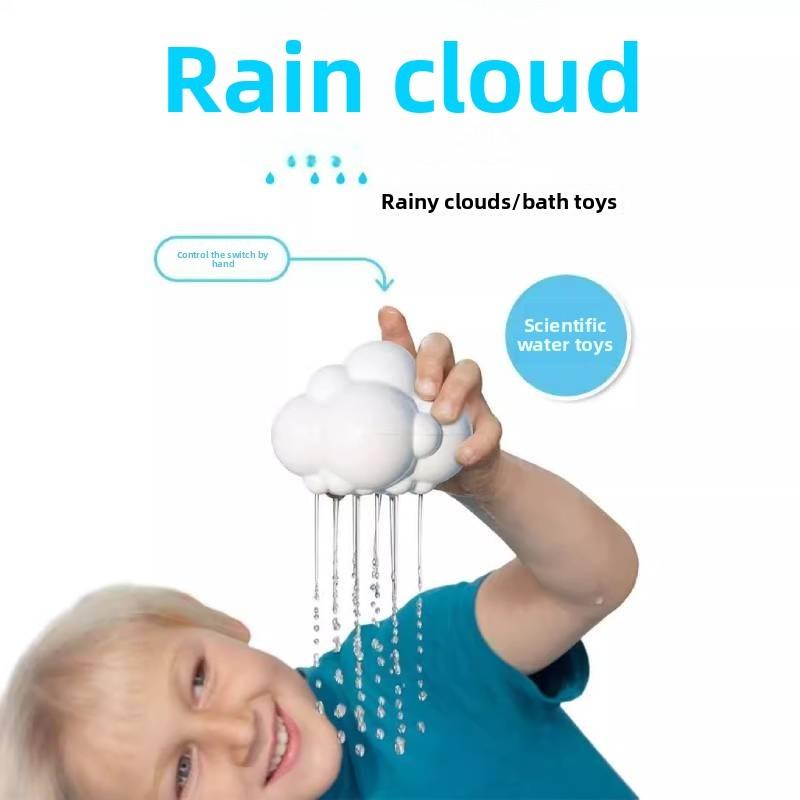 Juguete de Nube para Ducha de Bebé con Efecto de Lluvia para el Baño y Juego Sensorial