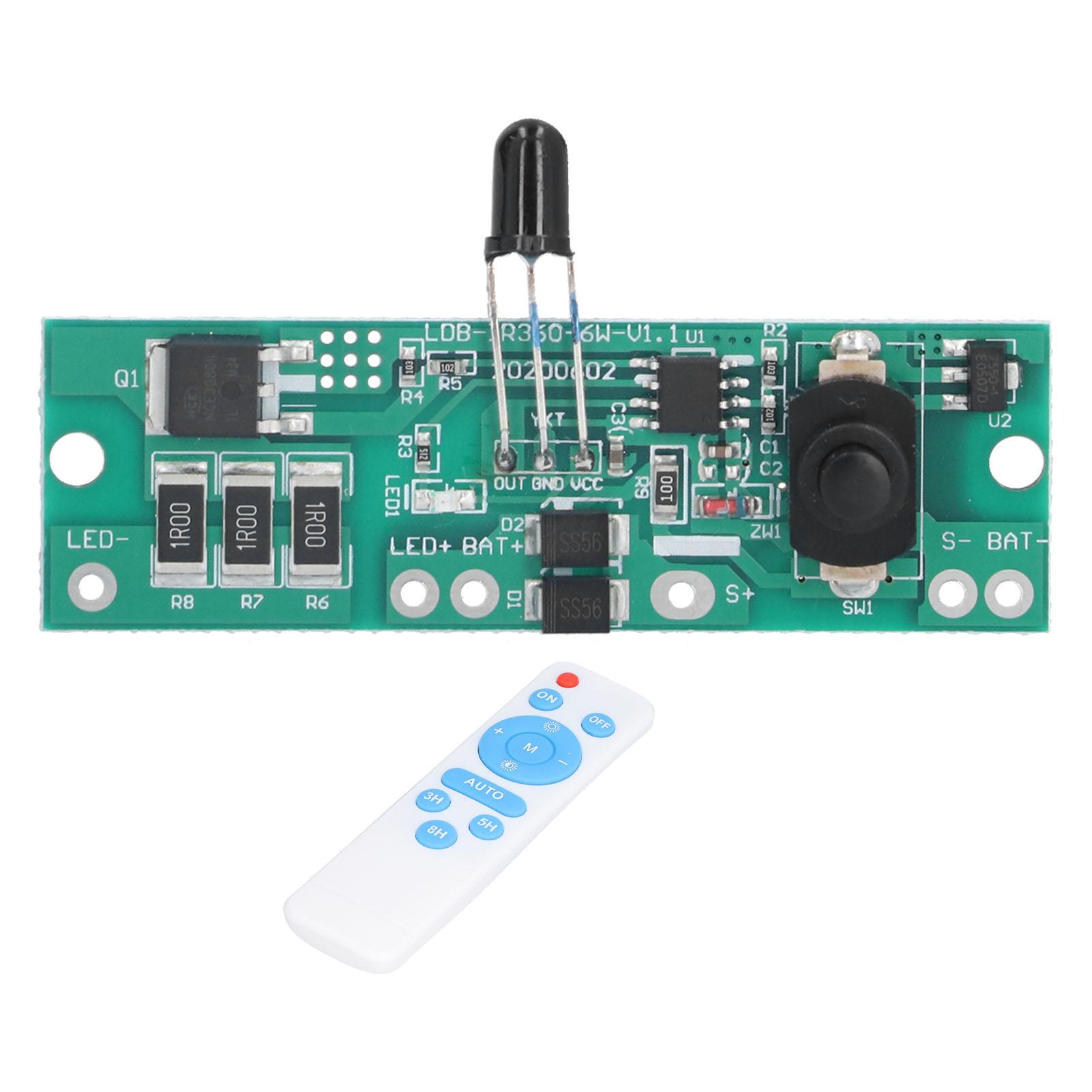

Remote Control Solar Circuit Board Long Bright Automatic Power Reduction 3.2V/3.7V Lamp Controller
