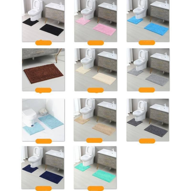 Mat Fashion Wool Comfortable Simple Toilet Bathroom Absorbent Set Threepiece
