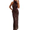 European and American Sleeveless Backless Sequin Floral Dress (2025 Release)