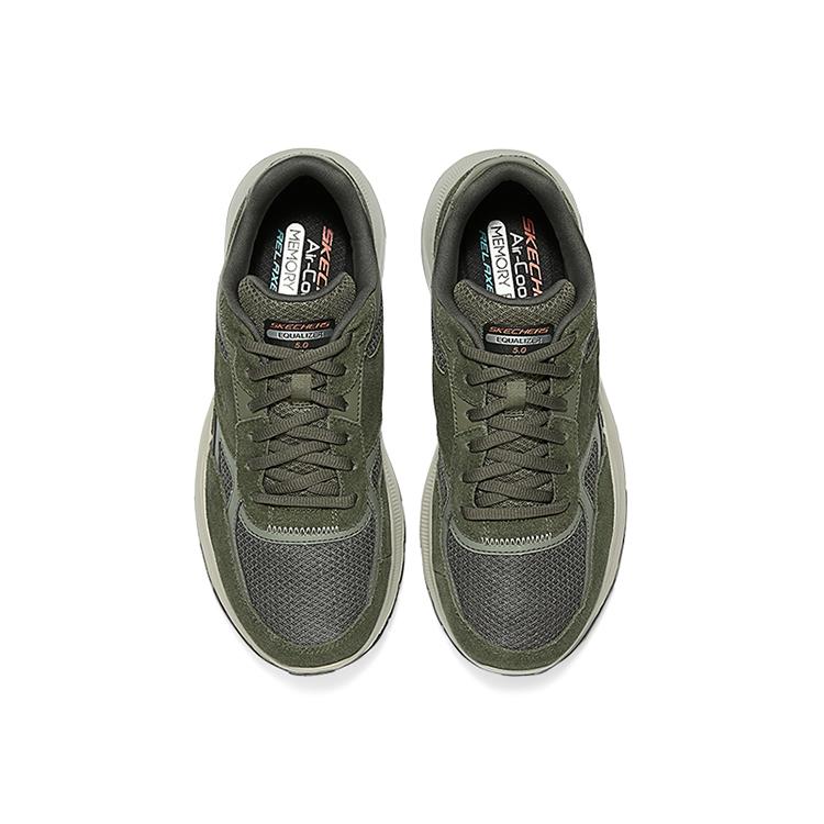 Skechers Stable Casual Comfortable Durable Low-Top Running Shoes Men Sneakers Olive-Green 232613-OLV