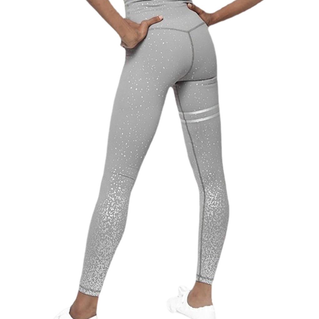 Printing High Waist Pants Running Training Sports Yoga Slimming Length Casual Exercise Trousers Leggings Fitness Ankle
