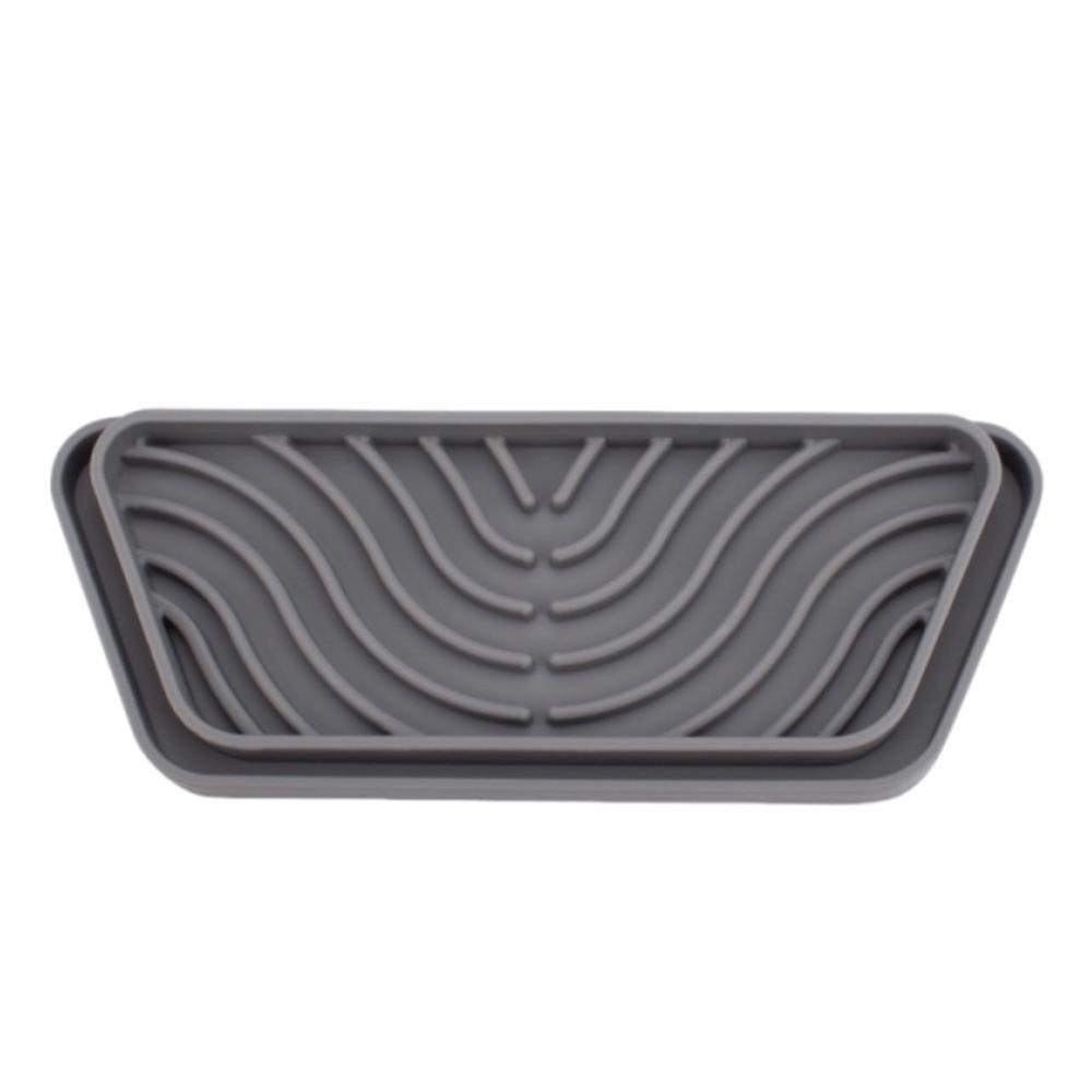 Silicone Refrigerator Drip Tray Catcher Easy-To-Clean Raised Grooves Water Dispenser Drip Tray Cuttable Eco-Friendly