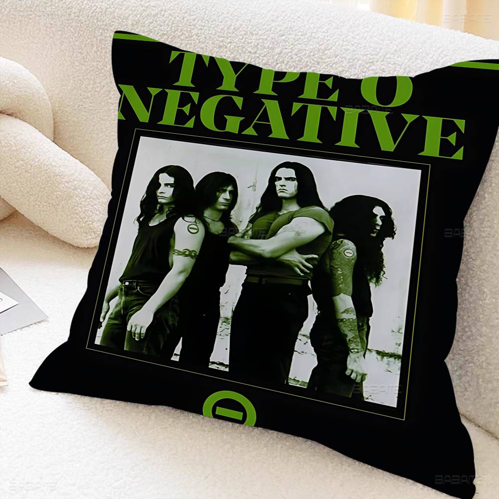 Rock Band T-Type O N-Negative Pillow Case Cushion Cover Car Throw Pillow Case For Sofa Car Christmas Gift 40x40cm 45x45cm