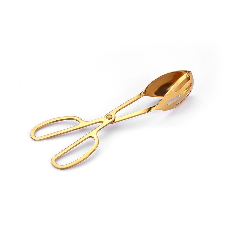 Heat-Resistant Stainless Steel Tongs Buffet Party Catering Serving Tongs Anti-Rust Steak Frying Shovel Outdoor Barbecue Utensils