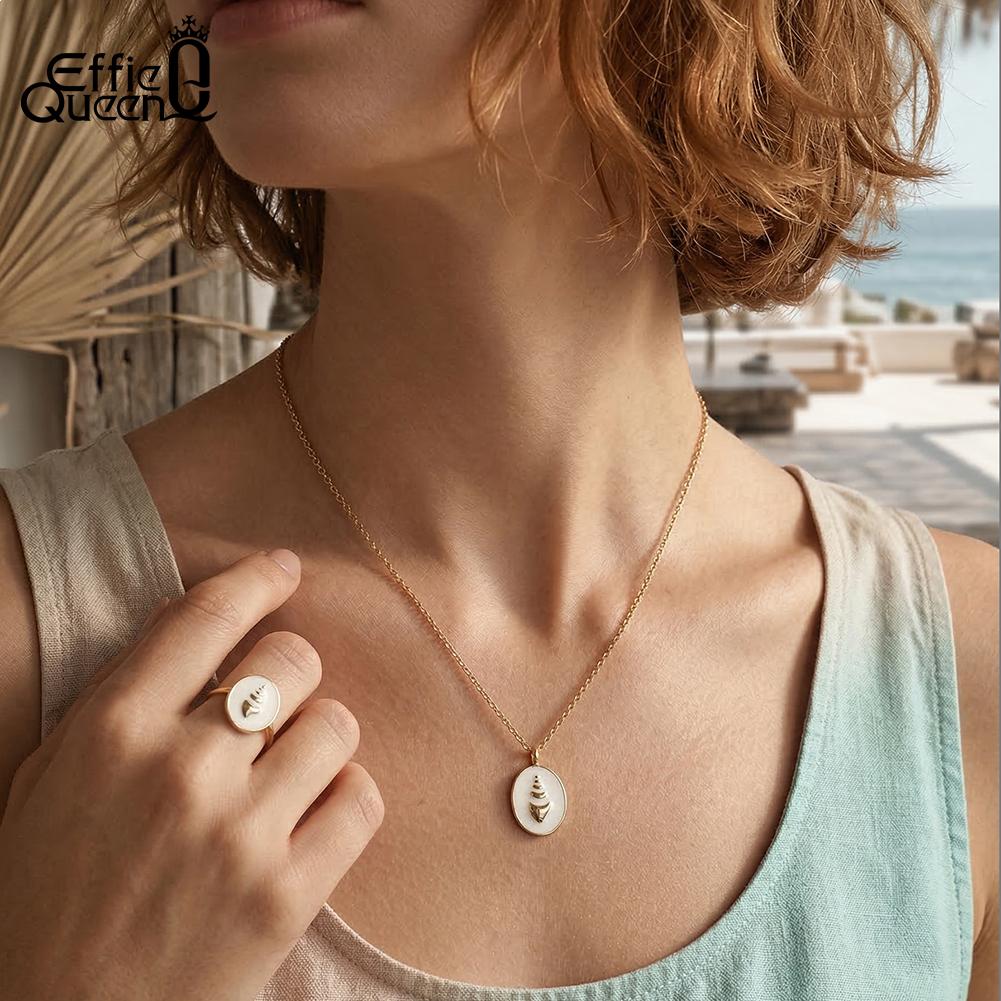 Effie Queen Neue 925 Sterling Silber Vintage Anhänger Halskette Damen Zierlich Minimalistisch Schmuck Anhänger Choker Kette Geschenk SAPN60