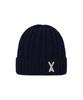 Bajal Va Applique Cable Knit Beanie Navy