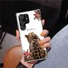 Pink Leopard Print Phone Case For Samsung Galaxy S24 S25 Edge S26 Ultra S23 S22 S21 Plus S20 FE + Personalized Print Cover Galax