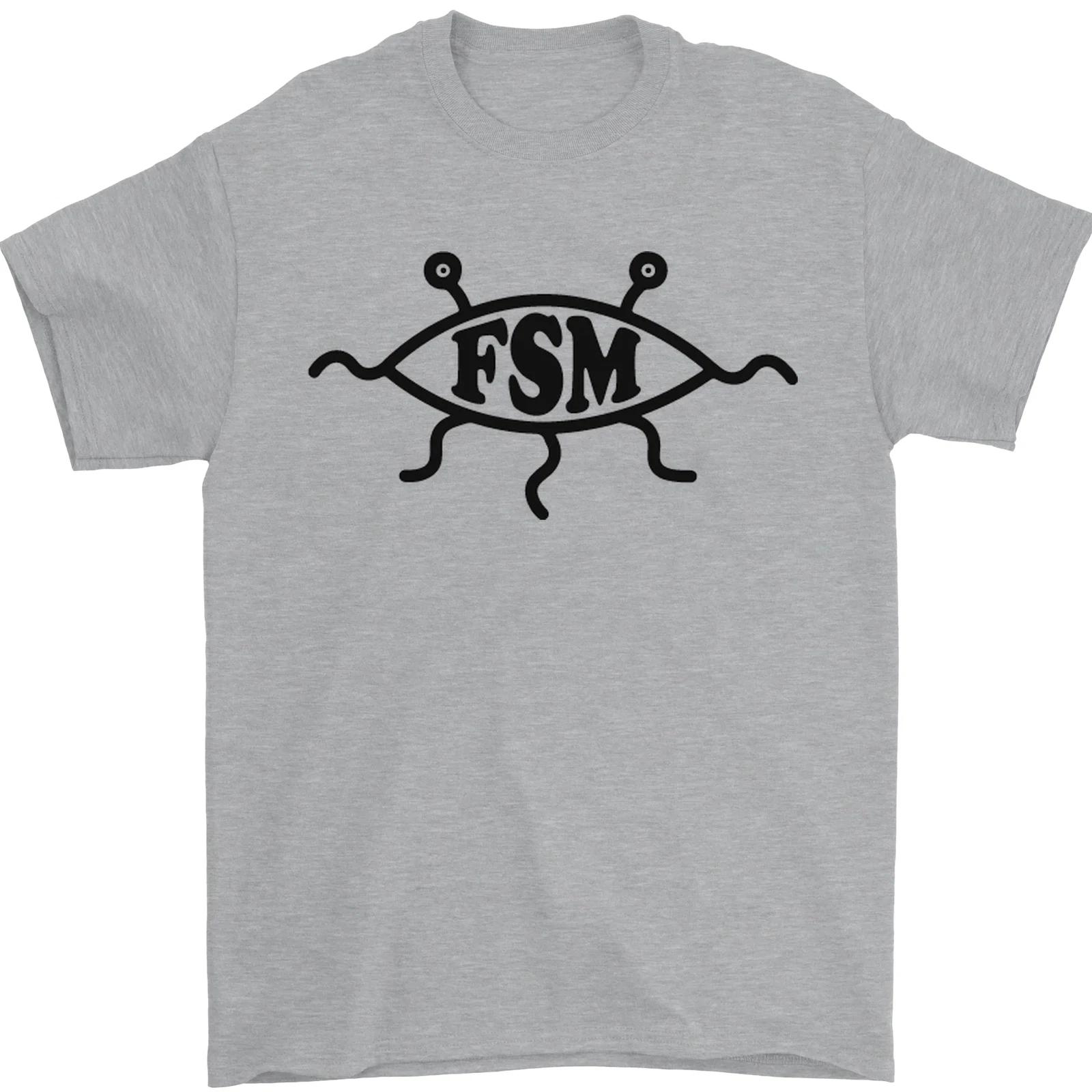 

FSM Church Flying Spaghetti Monster Atheist Mens T-Shirt 100% Cotton 4XL