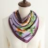 New Ink and Wash Peony Flower Silk Scarf Sunscreen Shawl Fashion Scarf Simulation Silk 71cm Square Scarf Professional Scarf Women