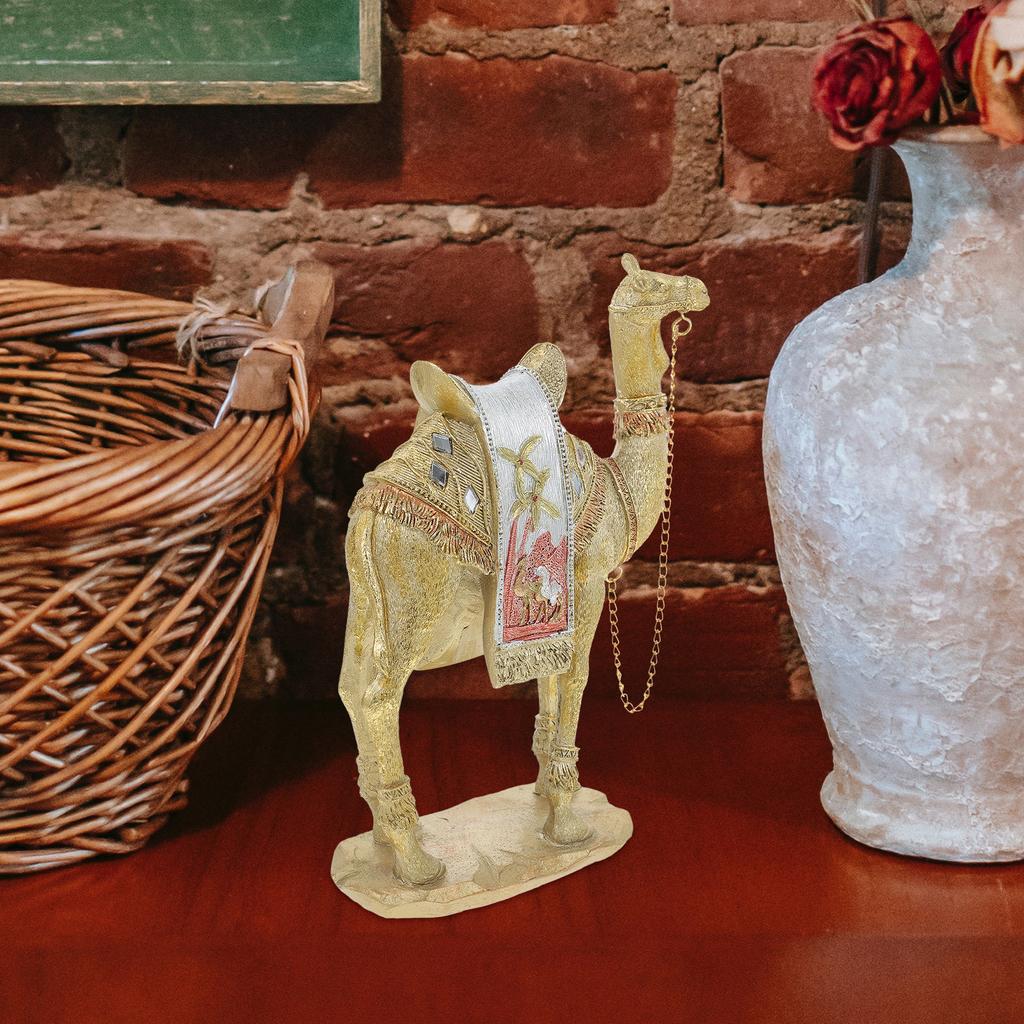 Resin Camel Statue Small Size Modern Middle East Decor for Home Living Room Tabletop Decoration Art Craft