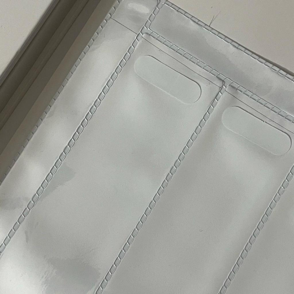 Zippered 4-Compartment PVC Notions Bag - White