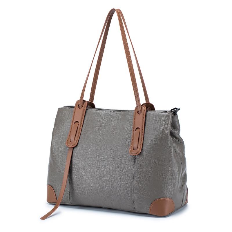 New leather handbag fashionable large-capacity tote bag women's commuter fashion soft leather women's bag versatile shoulder bag tide