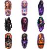 9pcs Temporary Tattoo Realistic Temporary Tattoos Zombie Woman Demon Fantasy For Thighs Back Adult
