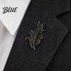 Anzug Revers Brosche Herren Anstecknadel Feder Aprikosenblatt Design Schal