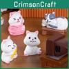 Cute Cartoon Resin Cat Statues For Office Desk Resin Craft Decorations