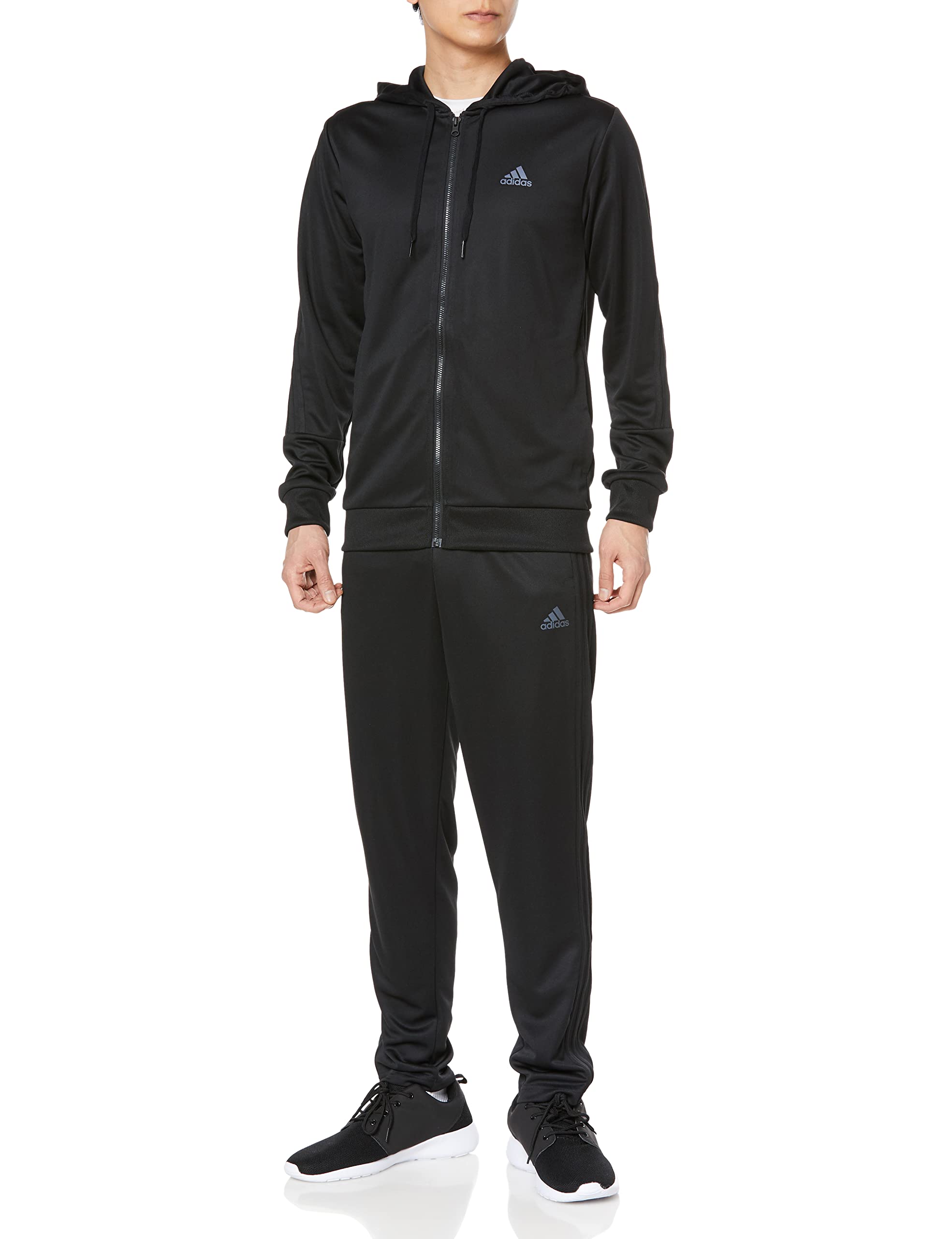 

Спортивный костюм Adidas ECT05 Размер L Мужской комплект с 3 полосками, Черный/Черный (IC6778),