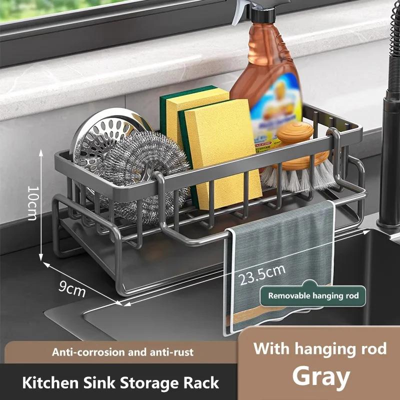 Storage Organizer Kitchen Accessories Shelf Drainer Kitchen Dishes Tableware Drainboard Rack Dish Acceesories Organization Sink