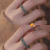 Ivory-like Ring, Fashionable Vegetarian Finger Ring, Niche Ancient-style Women's Accessory