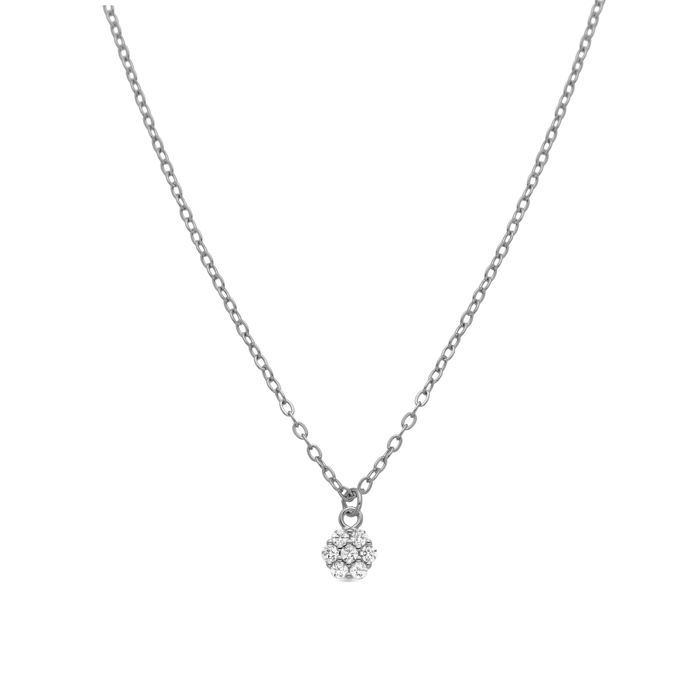 Collier - LUXENTER - Oris - Argent 925 - Zirconium - 42 cm + 3 cm d'extension
