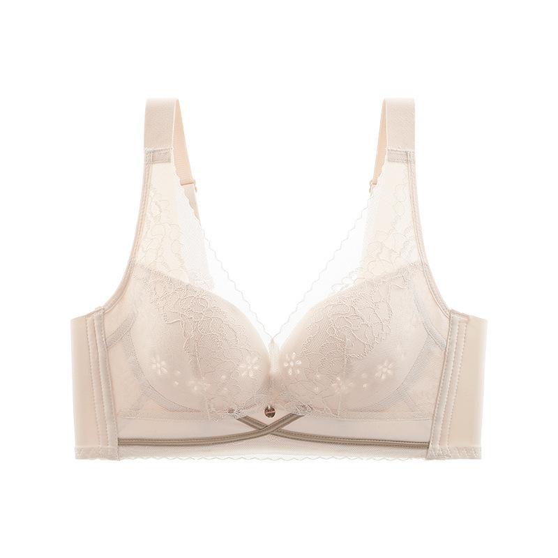 

Ультратонка регульована нижня білизна Літнє дихаюче несталеве кільце для збору грудей Бюстгальтер 42/95BCD бежевий