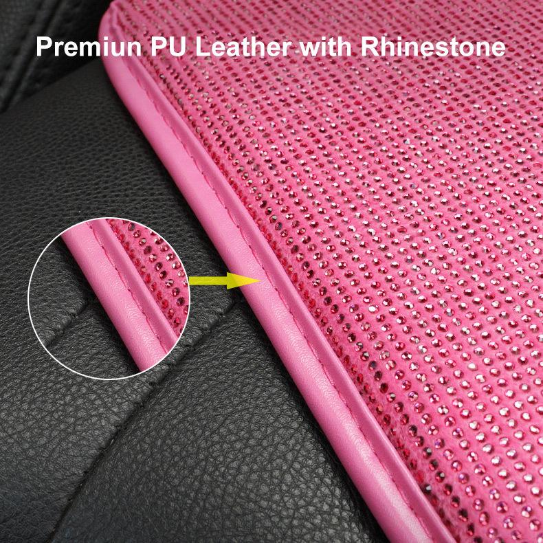Auto Center Console Pad Crystal Bling Car Armrest Seat Box Cover Protector Universal Fit Diamond Car Decor Accessories for Women