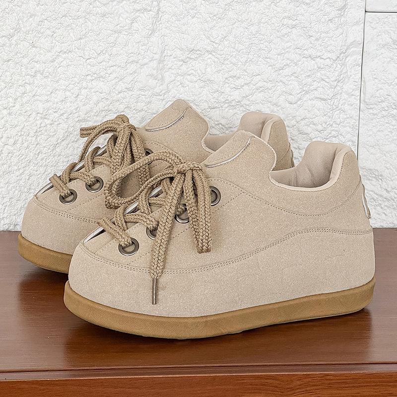 

Small chubby model warm and heightened platform bread shoes autumn and winter new comfortable casual sports cotton shoes SL 39 хаки