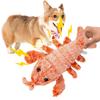 Electric Jumping Lobster Cat Toy Shrimp Moving Simulation Lobster Plush Toys Interactive Dog Toys for Pet Cat Stuffed Animal Toy